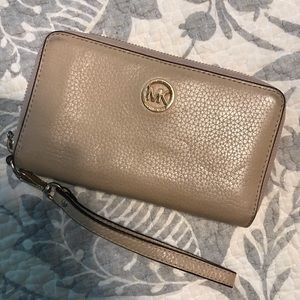 Michael Kors Taupe Wallet/Wristlet